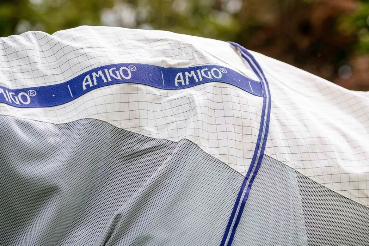 Horseware Ireland Amigo Airflow insektsbeskyttelse dekken - Check/Atlantic Blu< Insektsdekken