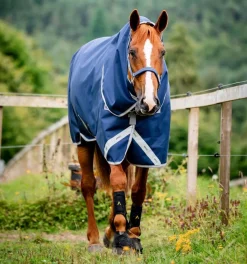 Horseware Ireland Amigo 1200D Plus 400gr - Navy/Titanium< Regndekken