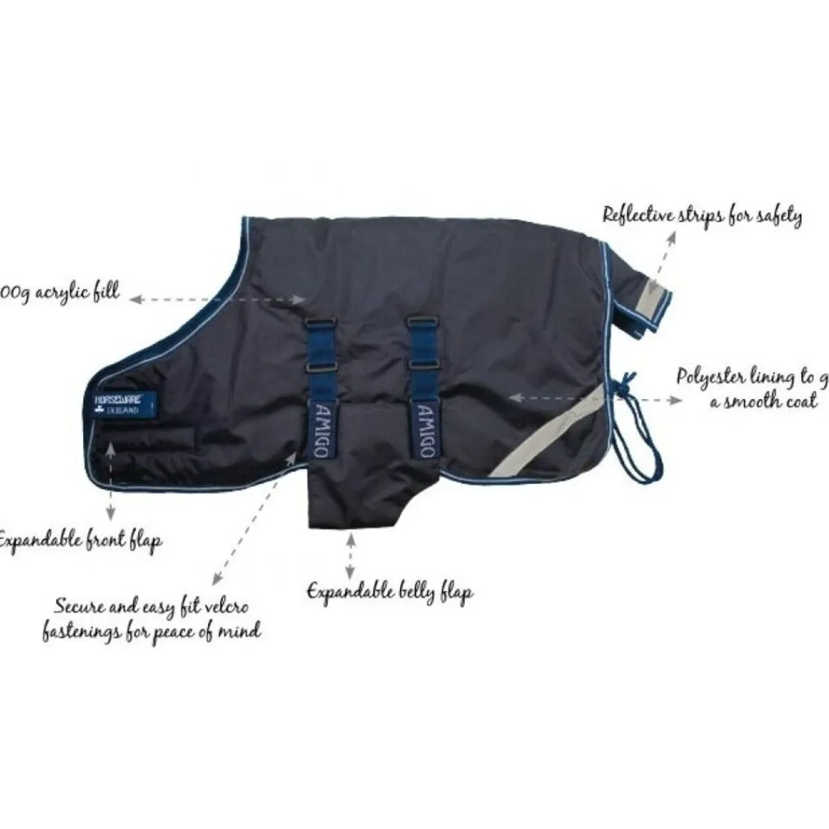 Horseware Ireland Amigo Følldekken - 50 gr< Regndekken