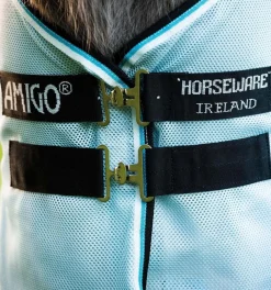 Horseware Ireland Amigo Petite Bug Rug - AzureBlue/Black< Insektsdekken