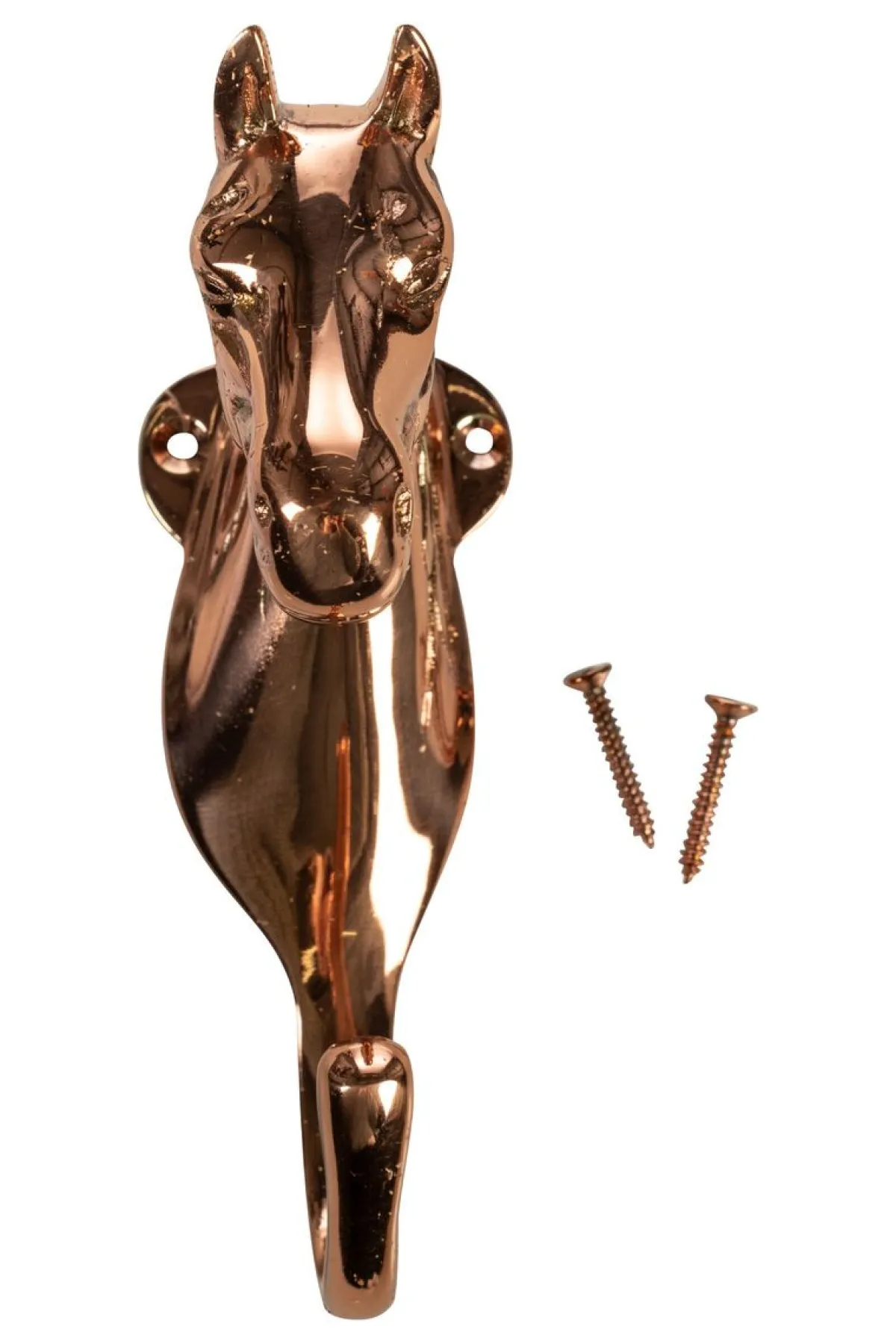 HKM Enkel knagg med hestehode Kopper< Stallutstyr