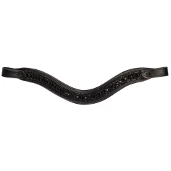 Eques Bølgeformet Pannereim Black Edition med e Krystaller< Pannebånd