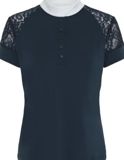 Equipage Brooke kortermet stevneskjorte Navy< Stevneskjorter