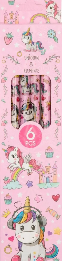 Equipage Unicorn Blyantsett/ 6 blyanter< Accessories