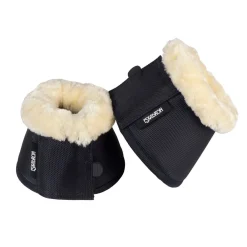 Eskadron kopper i stoff m/synt saueskinn< Belegg