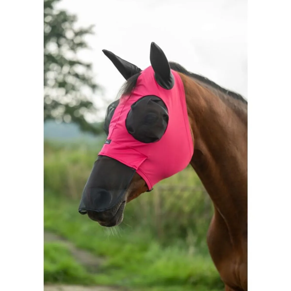 HKM Elastisk Fluemaske m/nesebeskytter - Flere farger< Fluemasker