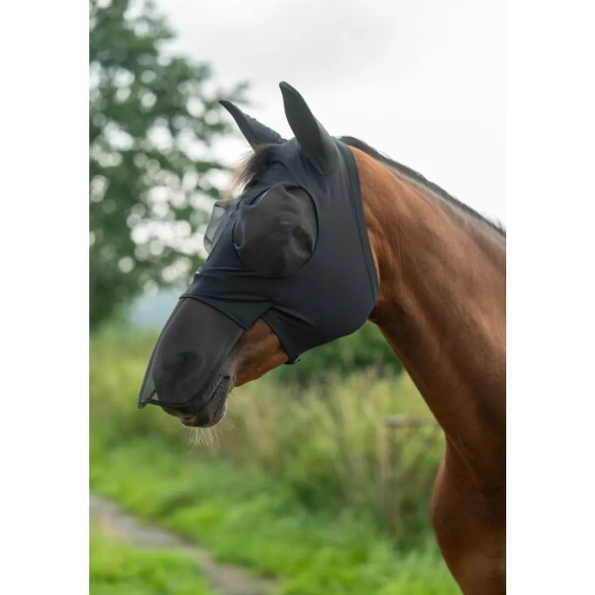 HKM Elastisk Fluemaske m/nesebeskytter - Flere farger< Fluemasker