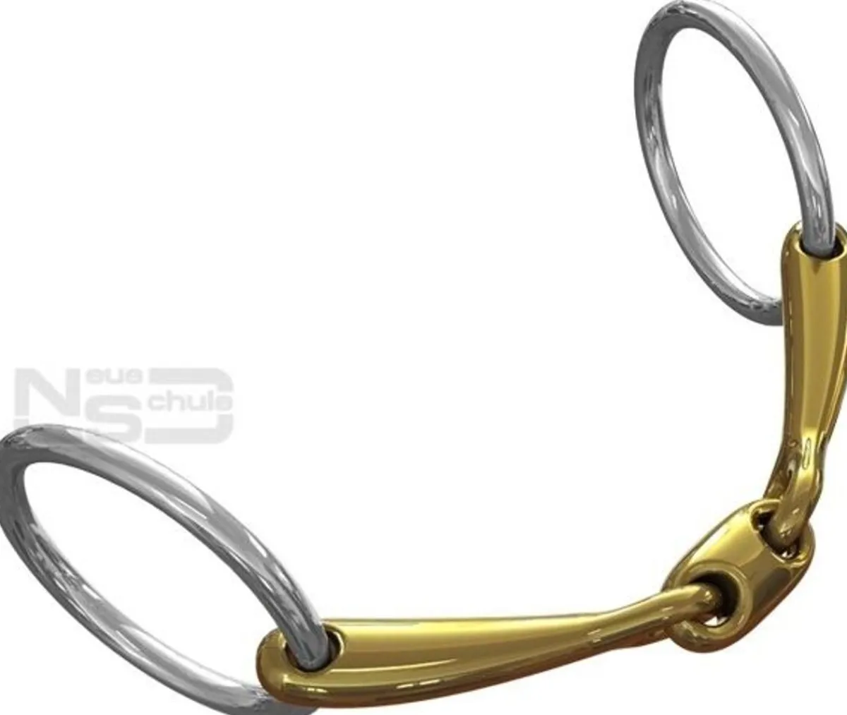 Neue Schule NS Tranz Angled Lozenge 14 mm med 55 mm ringer< Kandar Og Bridongbitt