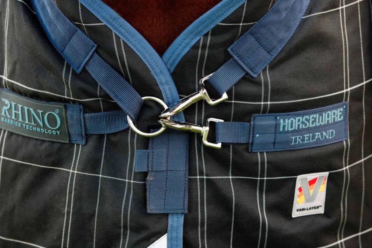 Horseware Ireland Rhino Plus Reflectech m/Vari-Layer 250g< Regndekken