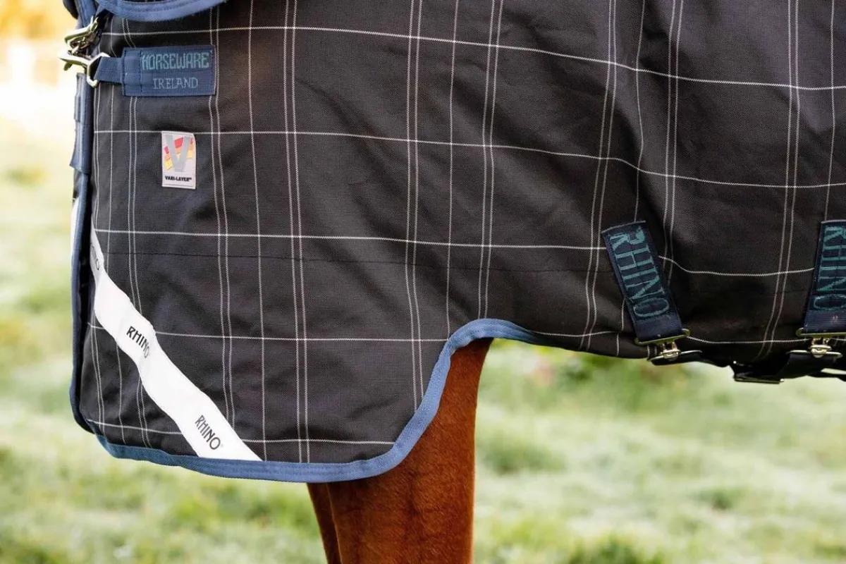 Horseware Ireland Rhino Plus Reflectech m/Vari-Layer 250g< Regndekken