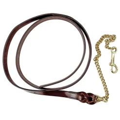 Skoies SE leietau i lær med kjetting< Leietau