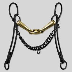 Top Reiter "BLACK" tredelt stangbitt - lange stenger< Islandshest Bitt