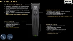 Heimer Wahl Adelar Pro - Lithium Batteri< Klippemaskin